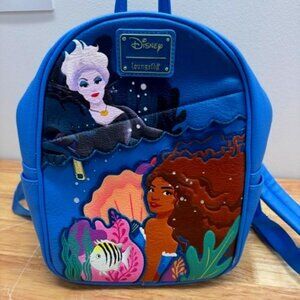 Disney  NWT Loungefly Mini Backpack – Little Mermaid Live Action Ariel & Ursula